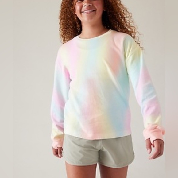 ATHLETA GIRL RAINBOW DAYS SWEATSHIRT M 8-10 - Picture 1 of 7